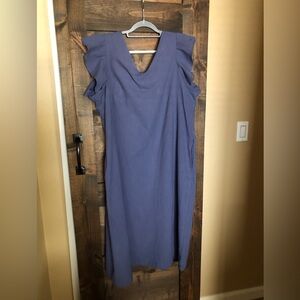 Woven linen blend dress purchased in the UK